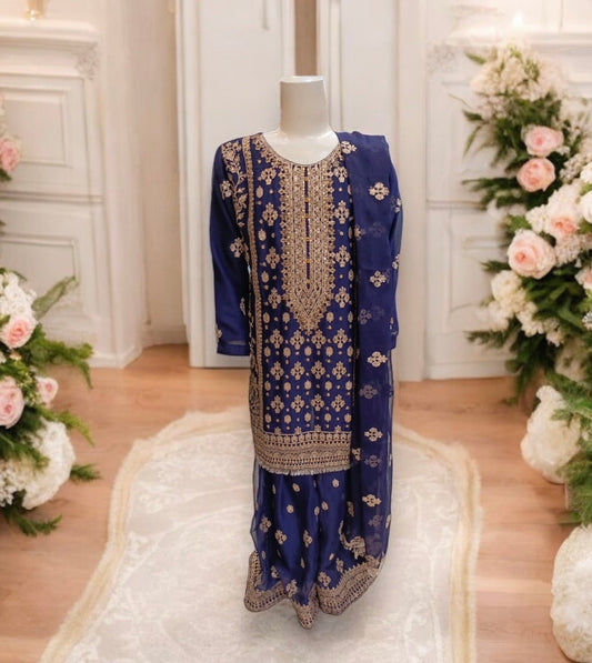 GIRLS TRADITIONAL DESIGNER SALWAR KAMEEZ SUIT -ETHNIC WEAR FOR WOMEN- 01