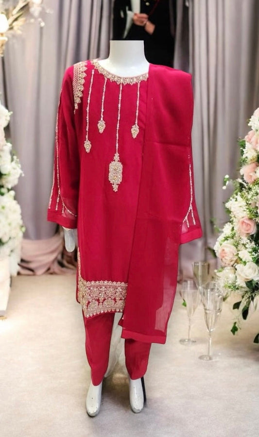 GIRLS TRADITIONAL DESIGNER SALWAR KAMEEZ SUIT-ETHNIC WEAR FOR WOMEN - 02