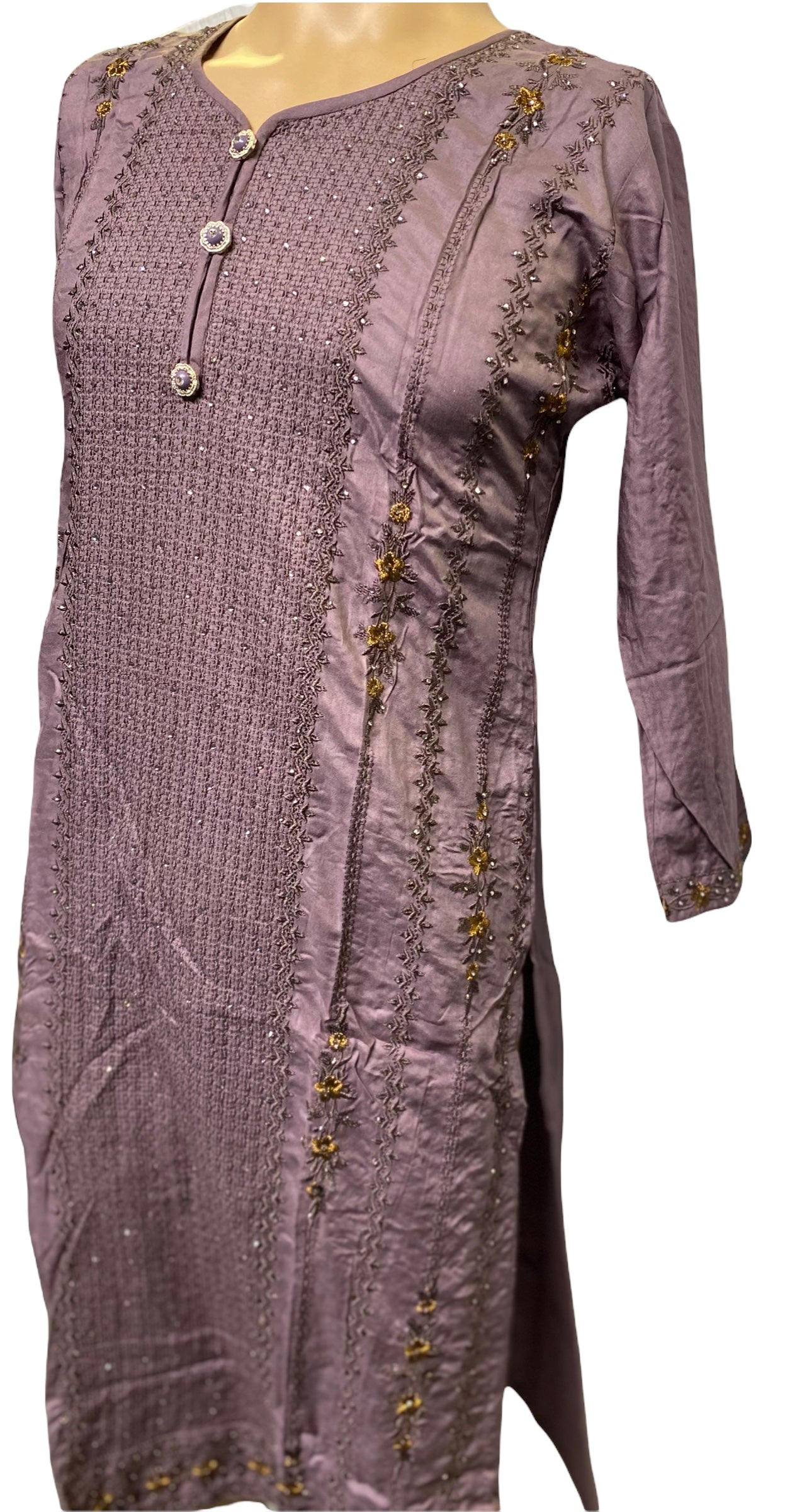 TRADITIONAL EMBROIDERY WORK COTTON LONG SLEEVE SALWAR KAMEEZ SUIT- ETHNIC WEAR FOR WOMEN 05