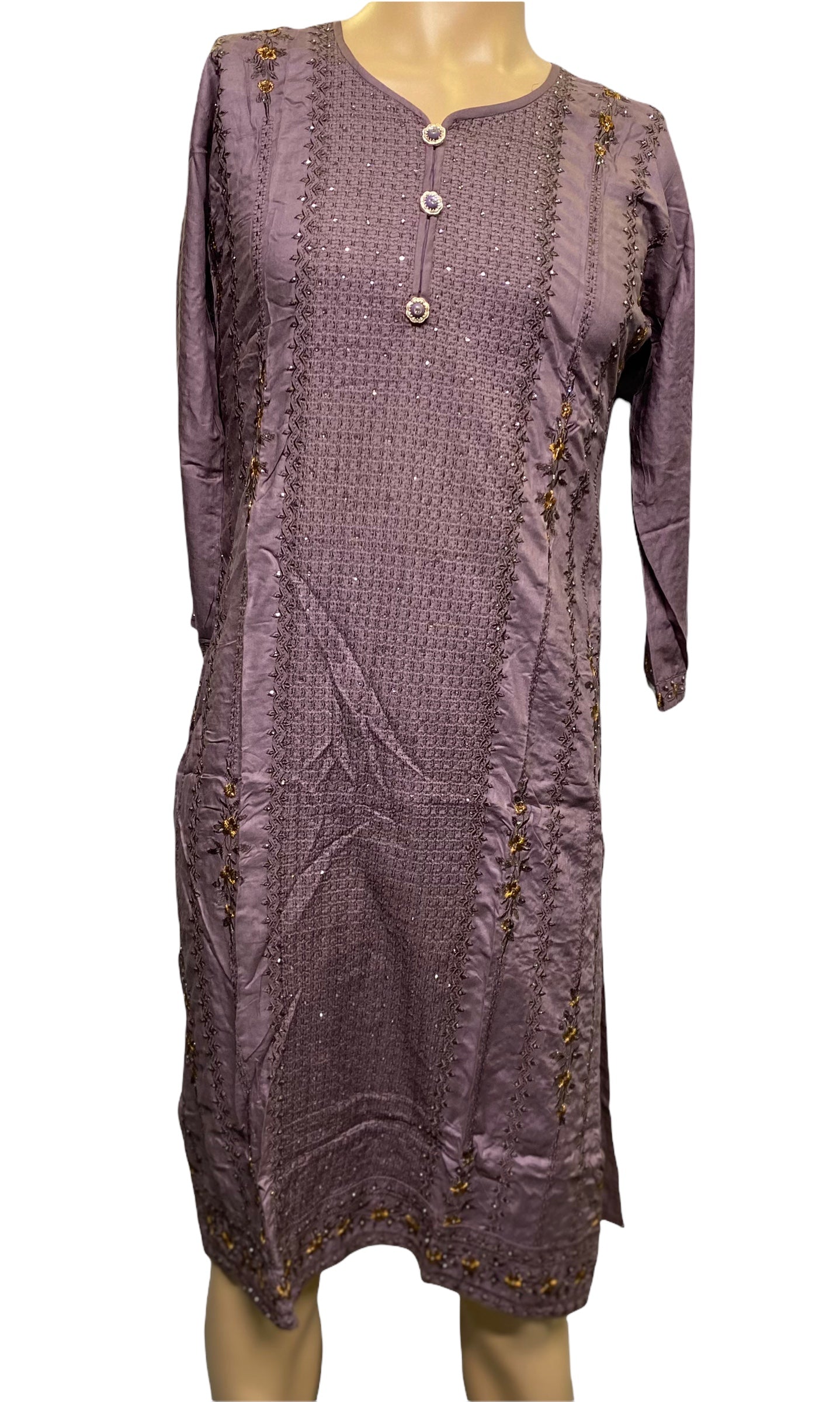 TRADITIONAL EMBROIDERY WORK COTTON LONG SLEEVE SALWAR KAMEEZ SUIT- ETHNIC WEAR FOR WOMEN 05