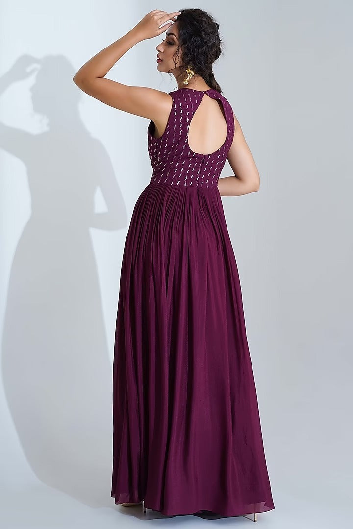 TRADITIONAL GEORGETTE PARTY WEAR GOWN-ETHNIC WEAR FOR WOMEN