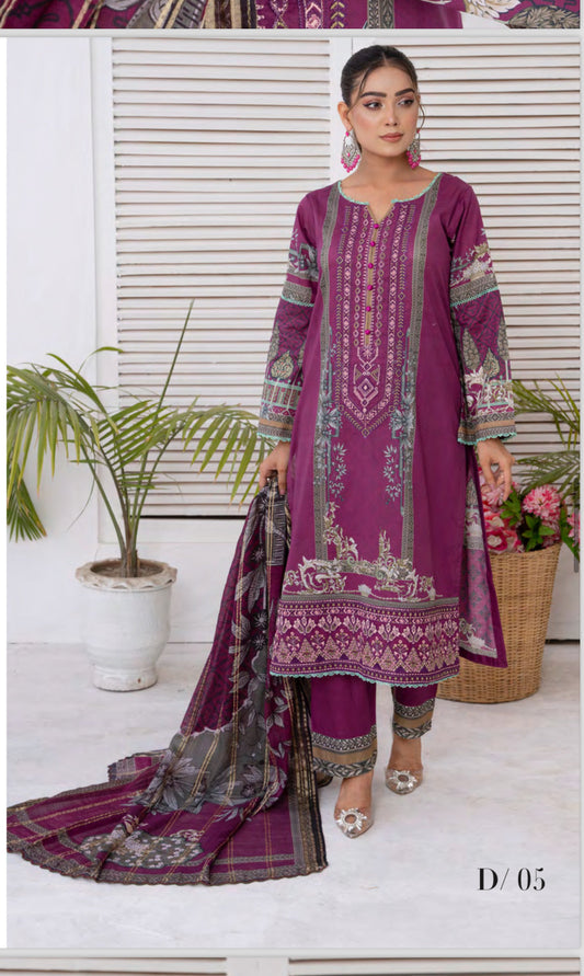 TRADITIONAL PAKISTANI SALWAR KAMEEZ SUIT -ETHNIC WEAR FOR WOMEN- D05