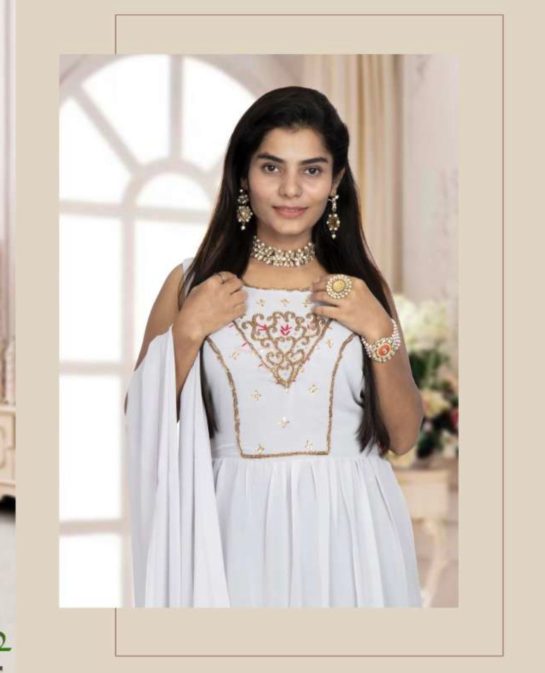 GREAT VALUE: GEORGETTE STONE WORK LONG GOWN - ELEGANT AND AFFORDABLE-04