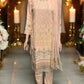 PEACH GEORGETTE SALWAR KAMEEZ WITH EMBROIDERY WORK- ETHNIC WEAR FOR WOMEN