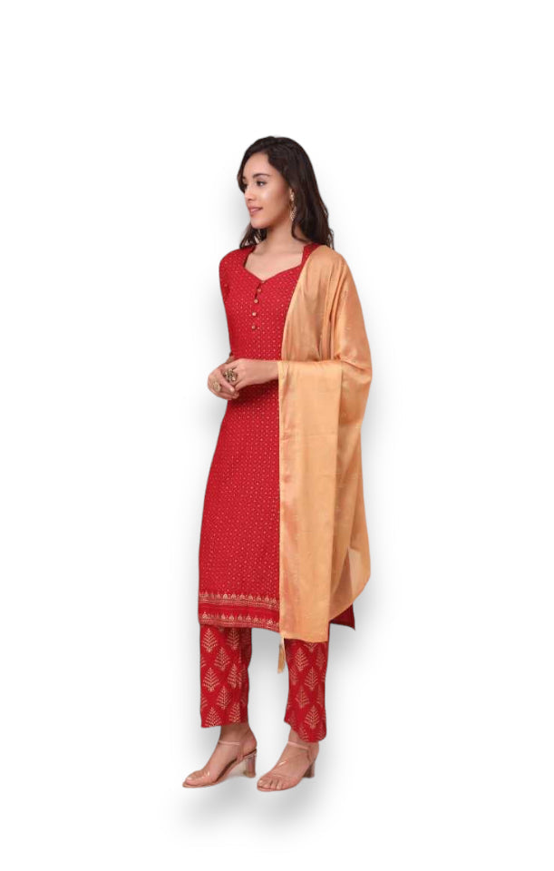 TRADITIONAL DESIGNER WEAR KURTI WITH PANT AND DUPATTA SET - 9903-ETHNIC WEAR FOR WOMEN