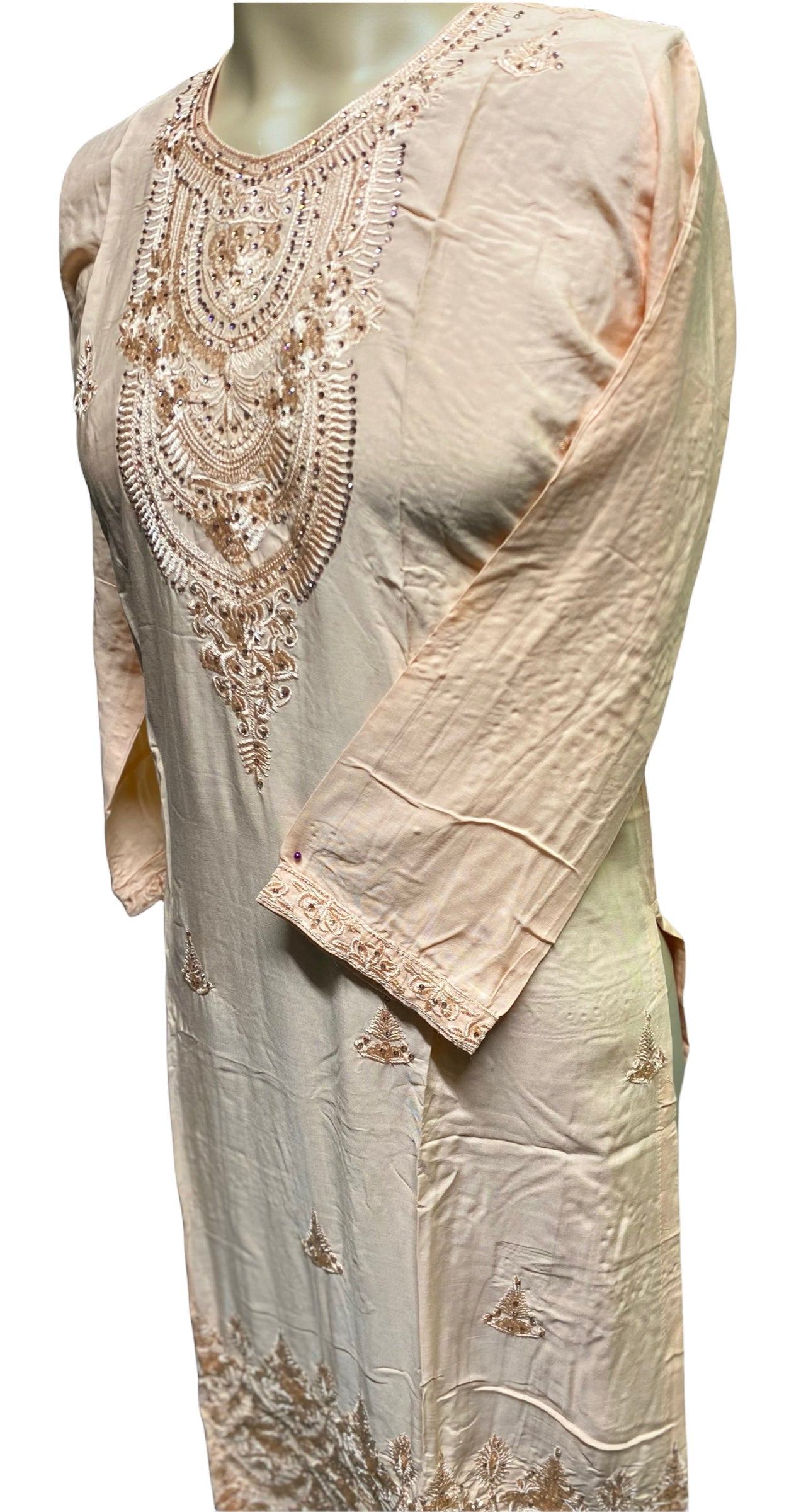 TRADITIONAL EMBROIDERY WORK COTTON LONG SLEEVE SALWAR KAMEEZ SUIT- ETHNIC WEAR FOR WOMEN-06