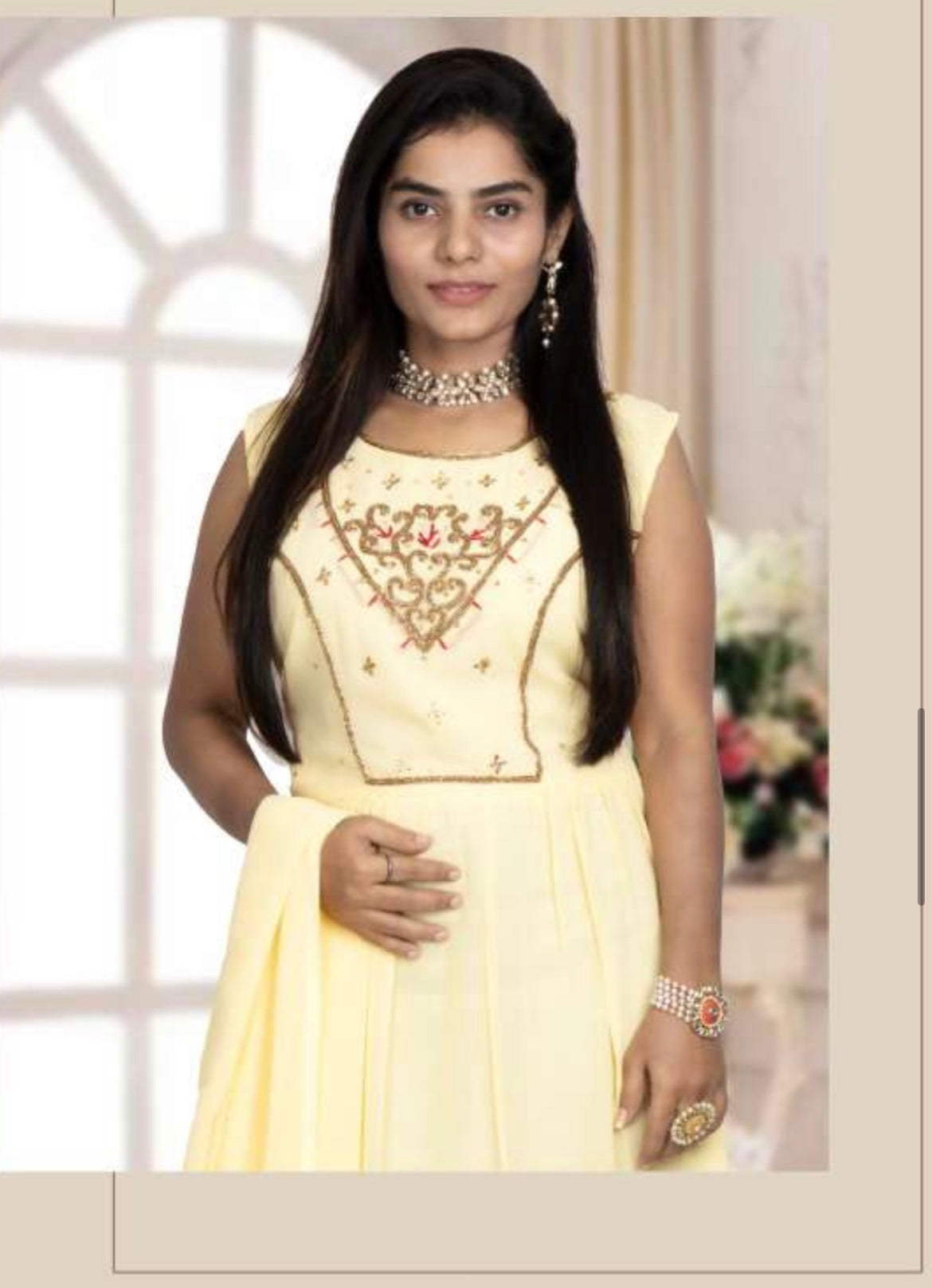 TRADITIONAL GEORGETTE STONE WORK LONG GOWN - ELEGANT AND AFFORDABLE-03-ETHNIC WEAR FOR WOMEN