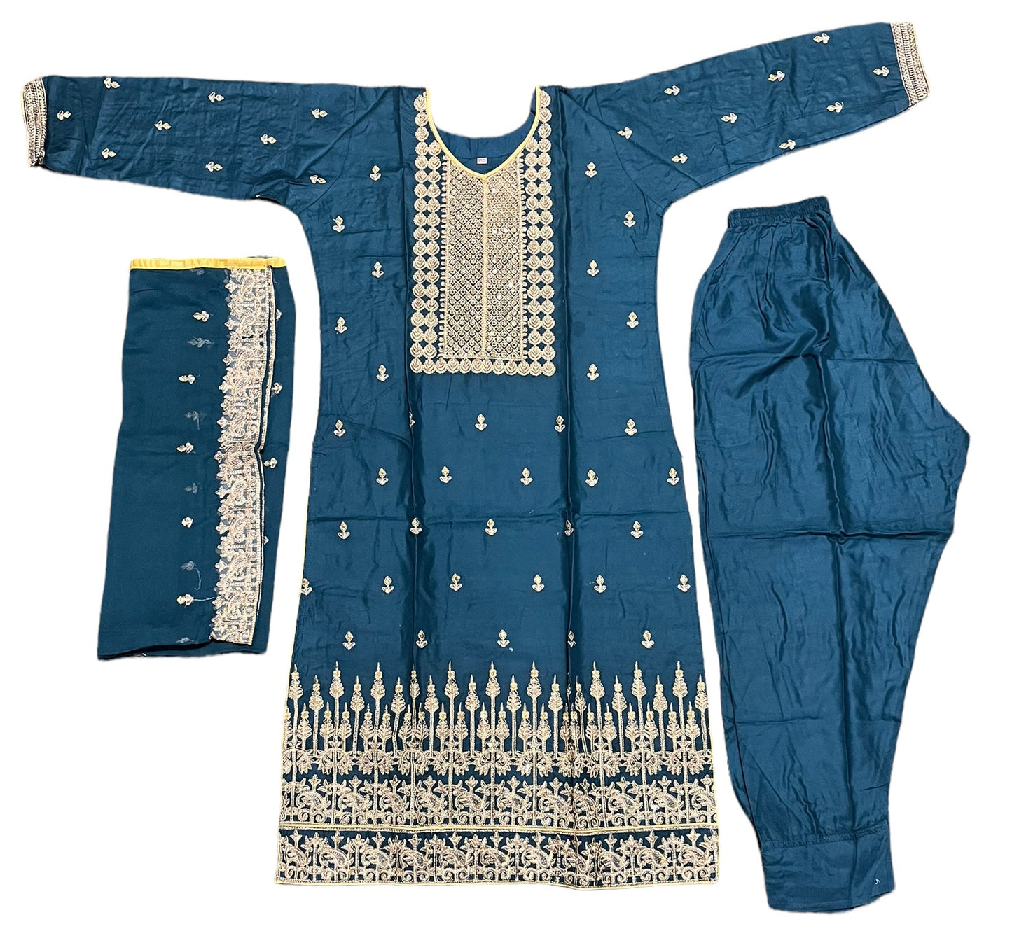TRADITIONAL LINEN PARTY WEAR DESIGNER SALWAR KAMEEZ SUIT -ETHNIC WEAR FOR WOMEN-02