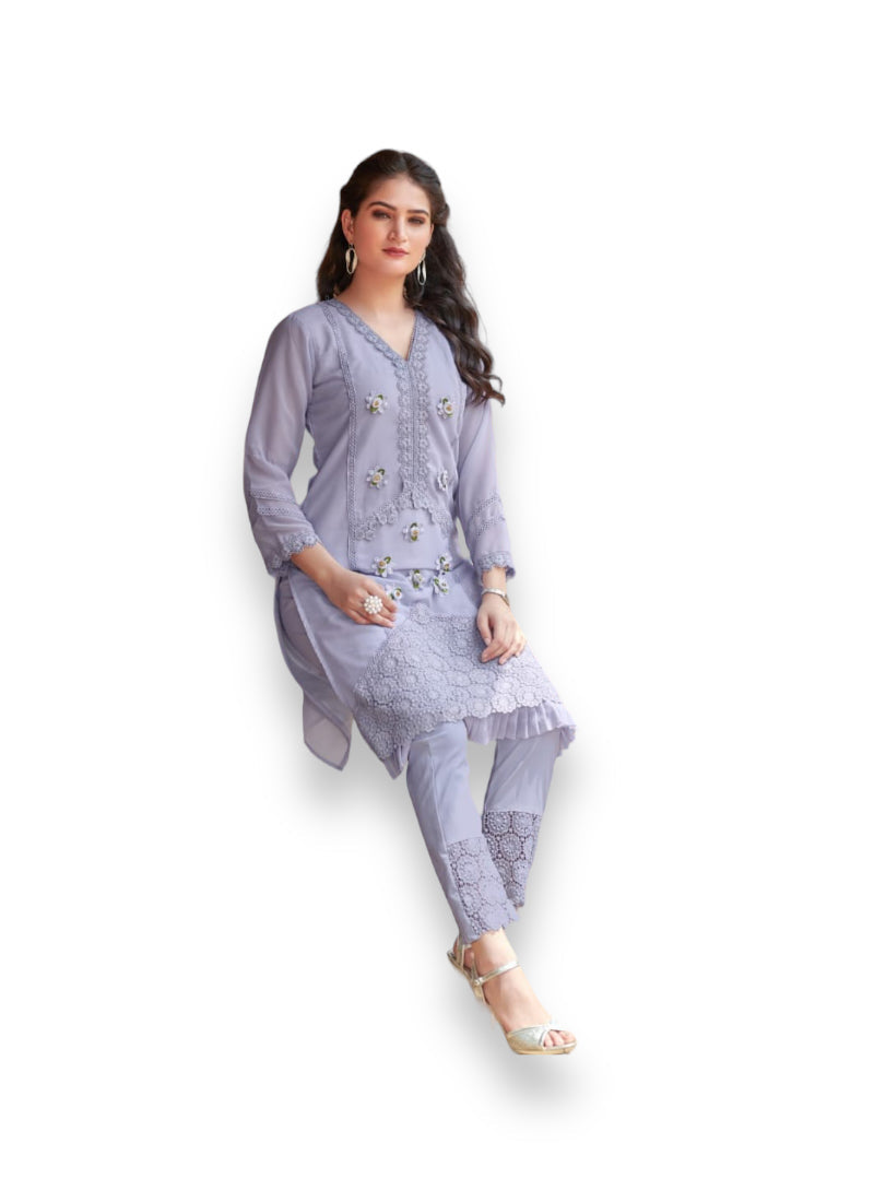 TRADITIONAL PARTY WEAR KURTI SET FOR A GLAMOROUS AFFAIR -ETHNIC WEAR FOR WOMEN