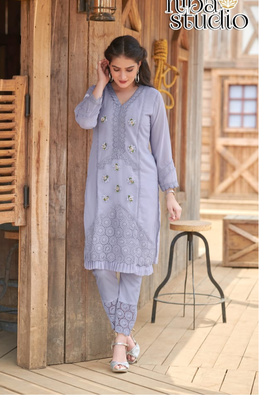 TRADITIONAL PARTY WEAR KURTI SET FOR A GLAMOROUS AFFAIR -ETHNIC WEAR FOR WOMEN