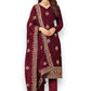TRADITIONAL REGAL MAROON: BRIDAL SALWAR SUIT FOR WEDDING WEAR-ETHNIC WEAR FOR WOMEN