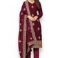 TRADITIONAL REGAL MAROON: BRIDAL SALWAR SUIT FOR WEDDING WEAR-ETHNIC WEAR FOR WOMEN
