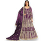 TRADITIONAL ROYAL PURPLE: DESIGNER EMBROIDERY SUIT  - 3002-ETHNIC WEAR FOR WOMEN