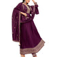 TRADITIONAL VICHITRA SILK SALWAR SUIT WITH FANCY WORK-ETHNIC WEAR FOR WOMEN - 4161