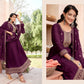 TRADITIONAL VICHITRA SILK SALWAR SUIT WITH FANCY WORK-ETHNIC WEAR FOR WOMEN - 4161