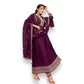 TRADITIONAL VICHITRA SILK SALWAR SUIT WITH FANCY WORK-ETHNIC WEAR FOR WOMEN - 4161