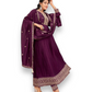 TRADITIONAL VICHITRA SILK SALWAR SUIT WITH FANCY WORK-ETHNIC WEAR FOR WOMEN - 4161