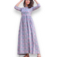 BLUE: MUSLIN PRINTED WORK TRADITIONAL GOWN-ETHNIC WEAR FOR WOMEN-01