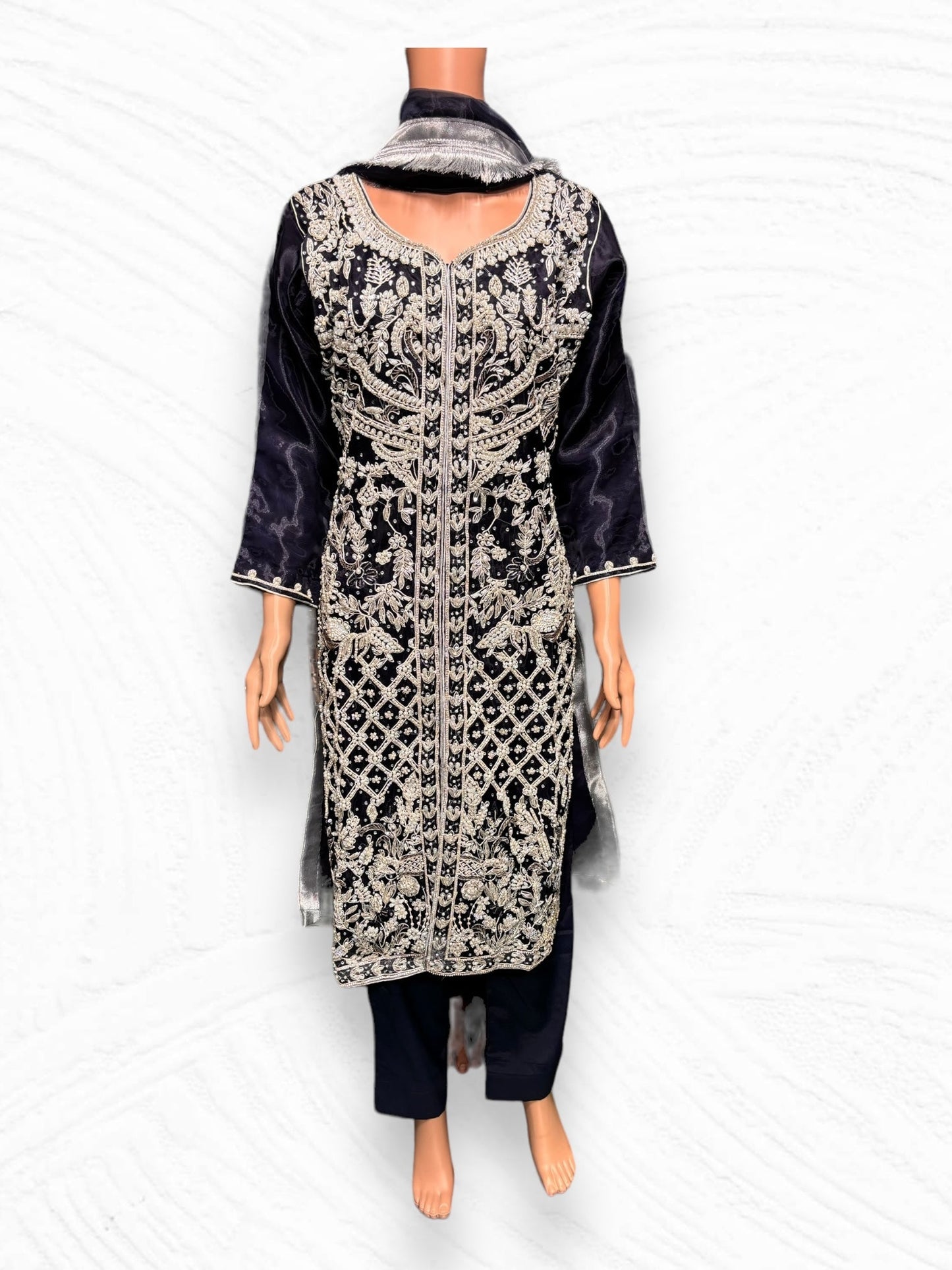 DESIGNER HANDWORK DESIGNER SALWAR KAMEEZ ENSEMBLE-ETHNIC WEAR FOR WOMEN- 08