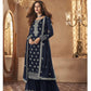 TRADITIONAL FAUX GEORGETTE SALWAR SUIT WITH EMBROIDERY - 129A-ETHNIC WEAR FOR WOMEN