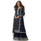 TRADITIONAL FAUX GEORGETTE SALWAR SUIT WITH EMBROIDERY - 129A-ETHNIC WEAR FOR WOMEN
