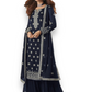 TRADITIONAL FAUX GEORGETTE SALWAR SUIT WITH EMBROIDERY - 129A-ETHNIC WEAR FOR WOMEN