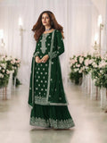 TRADITIONAL FAUX GEORGETTE SALWAR SUIT WITH EMBROIDERY - 129C-ETHNIC WEAR FOR WOMEN