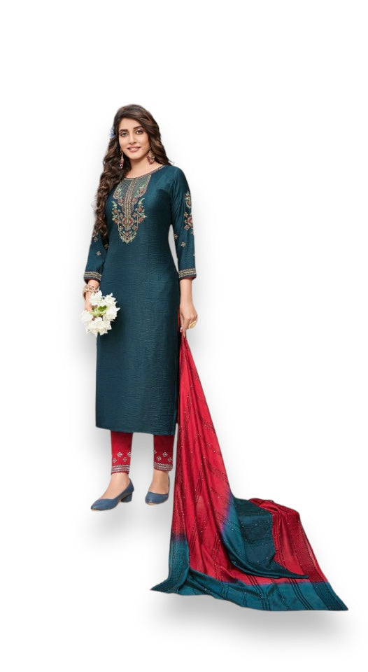 TRADITIONAL NAYLON VISCOSE SALWAR KAMEEZ-ETHNIC WEAR FOR WOMEN