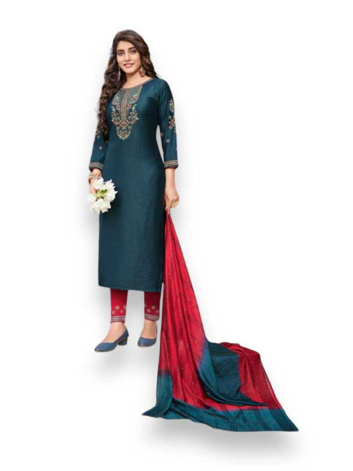 TRADITIONAL NAYLON VISCOSE SALWAR KAMEEZ-ETHNIC WEAR FOR WOMEN