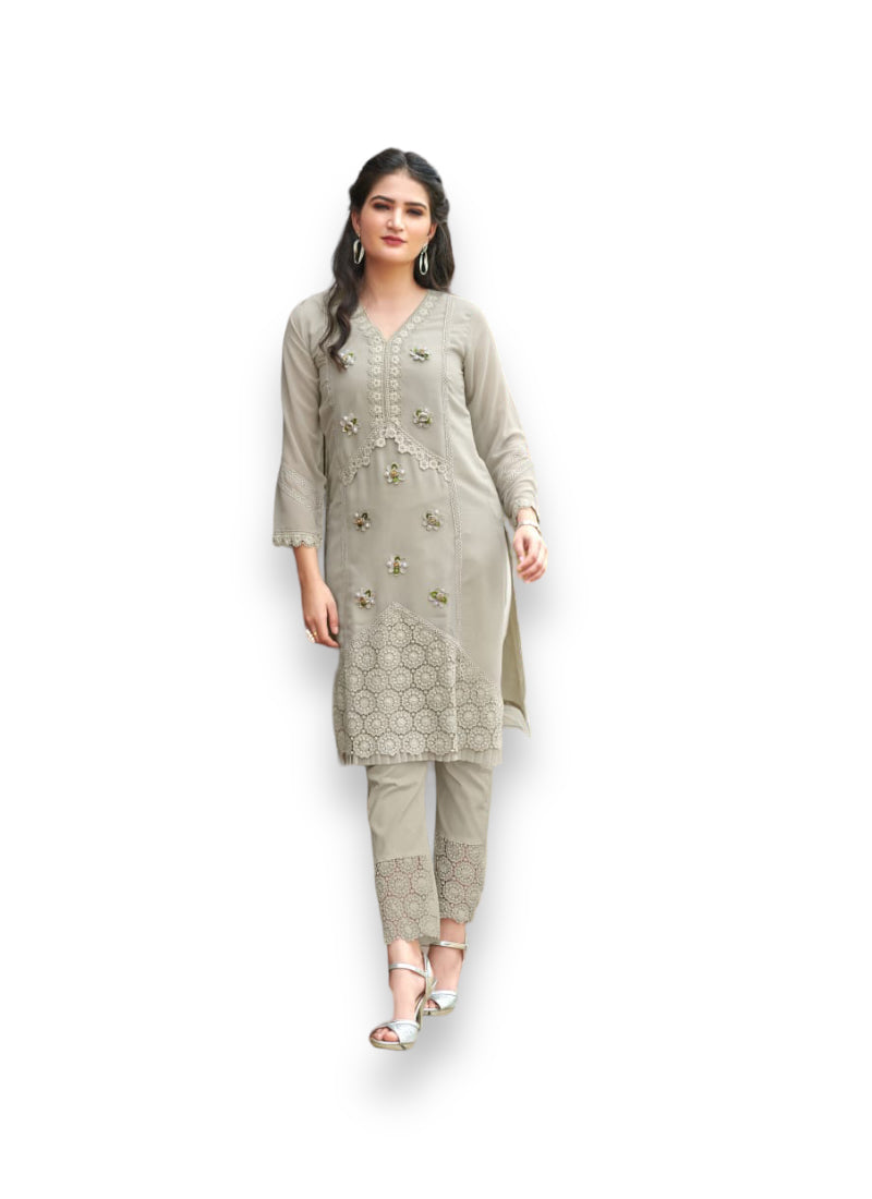 TRADITIONAL PARTY WEAR KURTI SET WITH PANT- ETHNIC WEAR FOR WOMEN