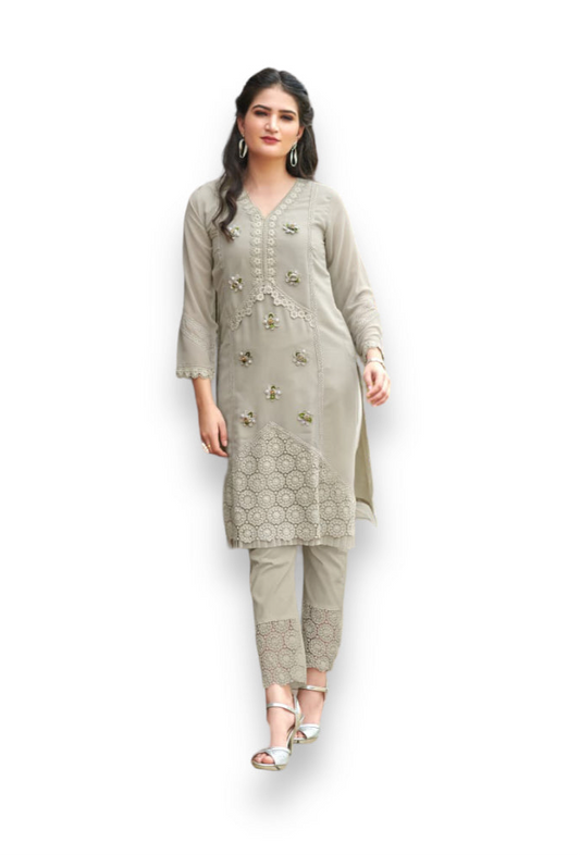 TRADITIONAL PARTY WEAR KURTI SET WITH PANT- ETHNIC WEAR FOR WOMEN
