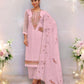 TRADITIONAL PINK FESTIVE WEAR HEAVY GEORGETTE SALWAR SUIT-ETHNIC WEAR FOR WOMEN