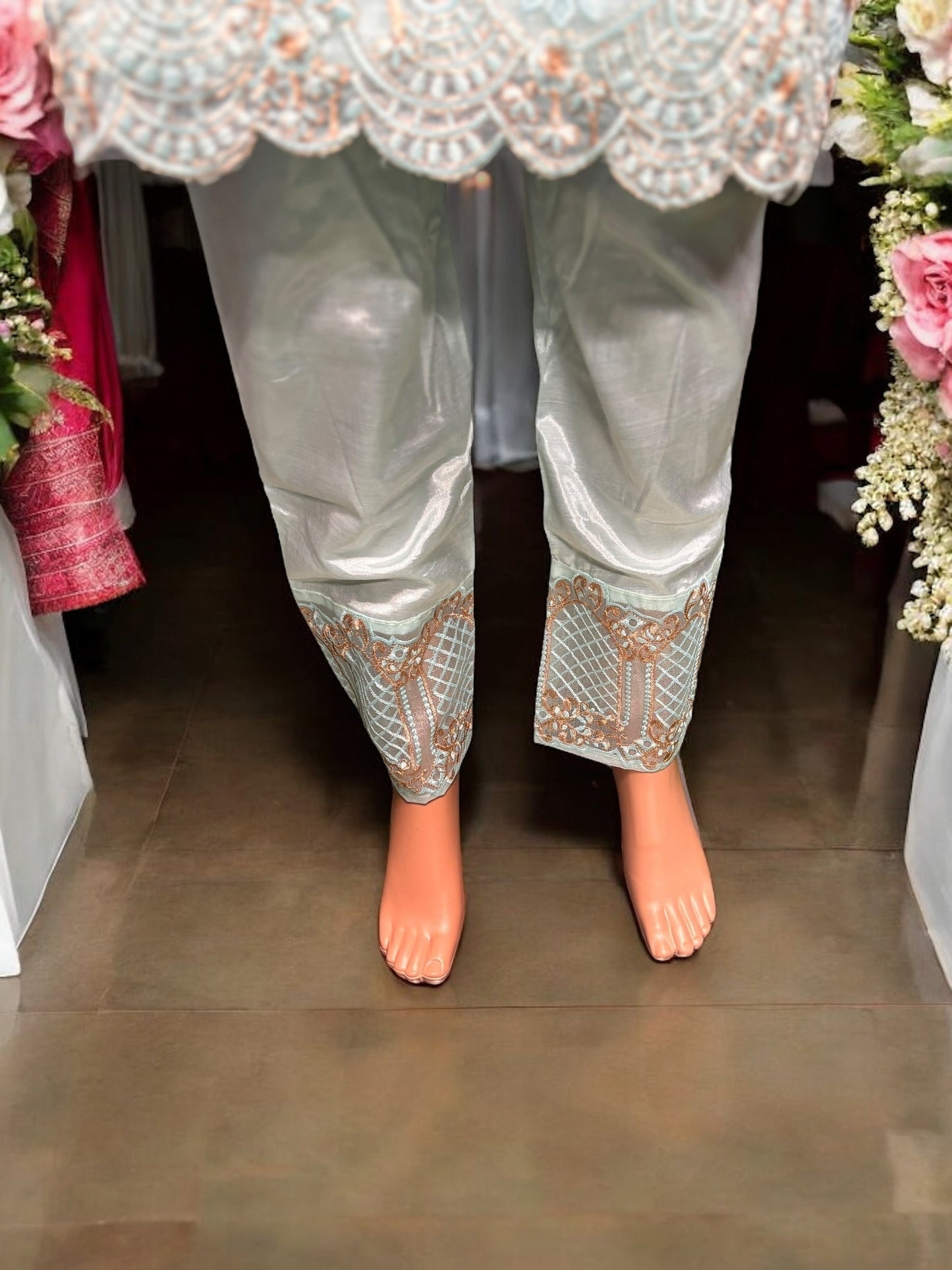 SKY BLUE GEORGETTE SUIT WITH EMBROIDERY WORK- ETHNIC WEAR FOR WOMEN