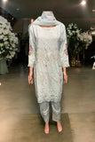 SKY BLUE GEORGETTE SUIT WITH EMBROIDERY WORK- ETHNIC WEAR FOR WOMEN