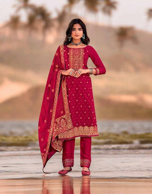 TRADITIONAL DESIGNER SILK SALWAR KAMEEZ-ETHNIC WEAR FOR WOMEN-02