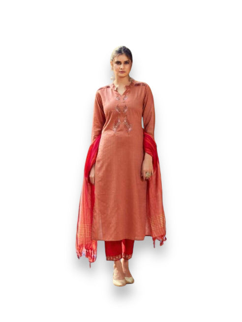 TRADITIONAL ELEGANCE PERSONIFIED - VISCOSE DRESS FOR FESTIVE OCCASIONS-ETHNIC WEAR FOR WOMEN