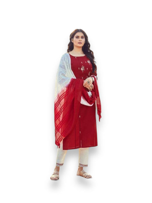 TRADITIONAL BLUE HILLS VISCOSE DRESS FOR FESTIVE OCCASIONS-ETHNIC WEAR FOR WOMEN