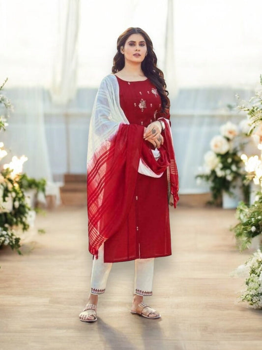 TRADITIONAL BLUE HILLS VISCOSE DRESS FOR FESTIVE OCCASIONS-ETHNIC WEAR FOR WOMEN