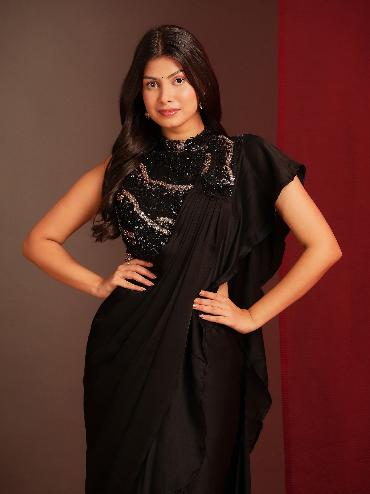 STYLISH PARTY WEAR READYMADE SAREE – ETHNIC WEAR FOR WOMEN - 03