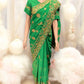 TRADITIONAL DESIGNER GREEN SAREE WITH READY BLOUSE – ELEGANT INDIAN ETHNIC WEAR