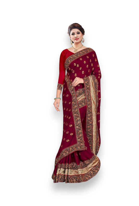 TRADITIONAL DESIGNER PARTY SAREE – INDIAN ETHNIC WEAR FOR WOMEN-05