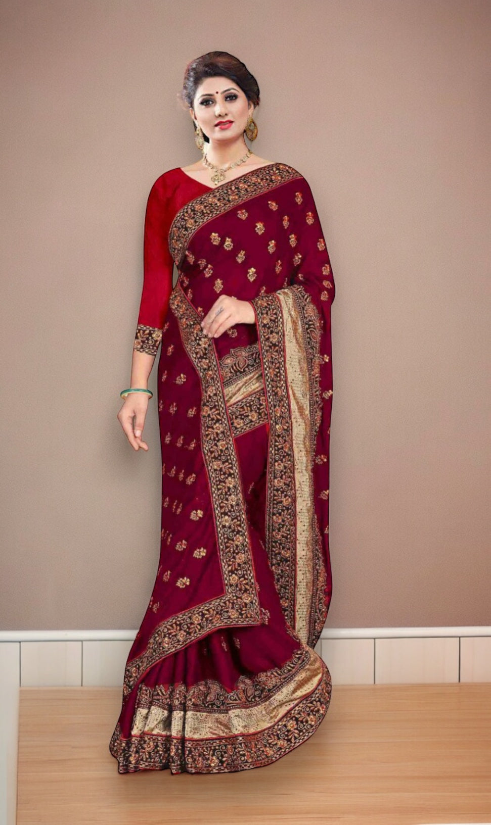 TRADITIONAL DESIGNER PARTY SAREE – INDIAN ETHNIC WEAR FOR WOMEN-05