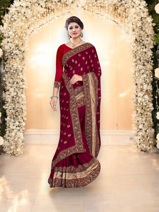 TRADITIONAL DESIGNER PARTY SAREE – INDIAN ETHNIC WEAR FOR WOMEN-05