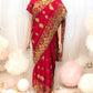 TRADITIONAL DESIGNER SAREE WITH READY BLOUSE – ELEGANT INDIAN ETHNIC WEAR- 014