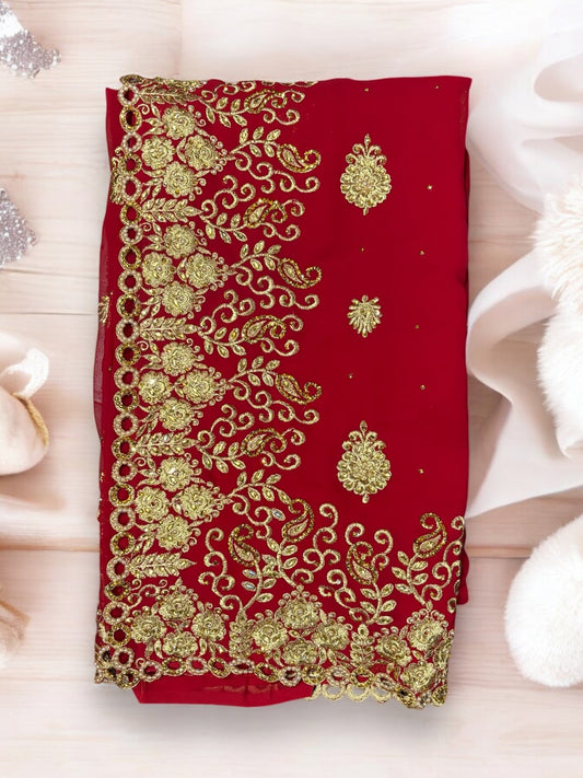 TRADITIONAL DESIGNER SAREE WITH READY BLOUSE – ELEGANT INDIAN ETHNIC WEAR- 014