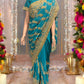 TRADITIONAL DESIGNER SAREE WITH READY BLOUSE – ELEGANT INDIAN ETHNIC WEAR- 015