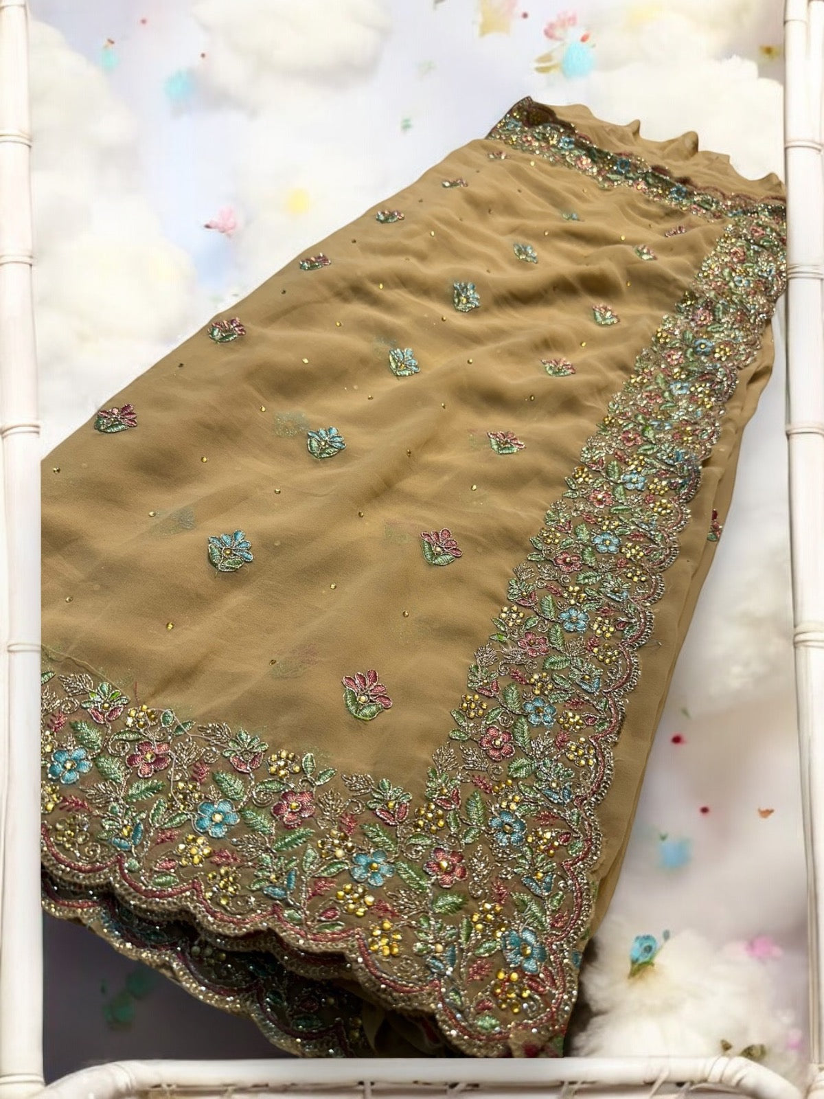 TRADITIONAL DESIGNER SAREE WITH READY BLOUSE- ELEGANT INDIAN ETHNIC WEAR FOR WOMEN - 012