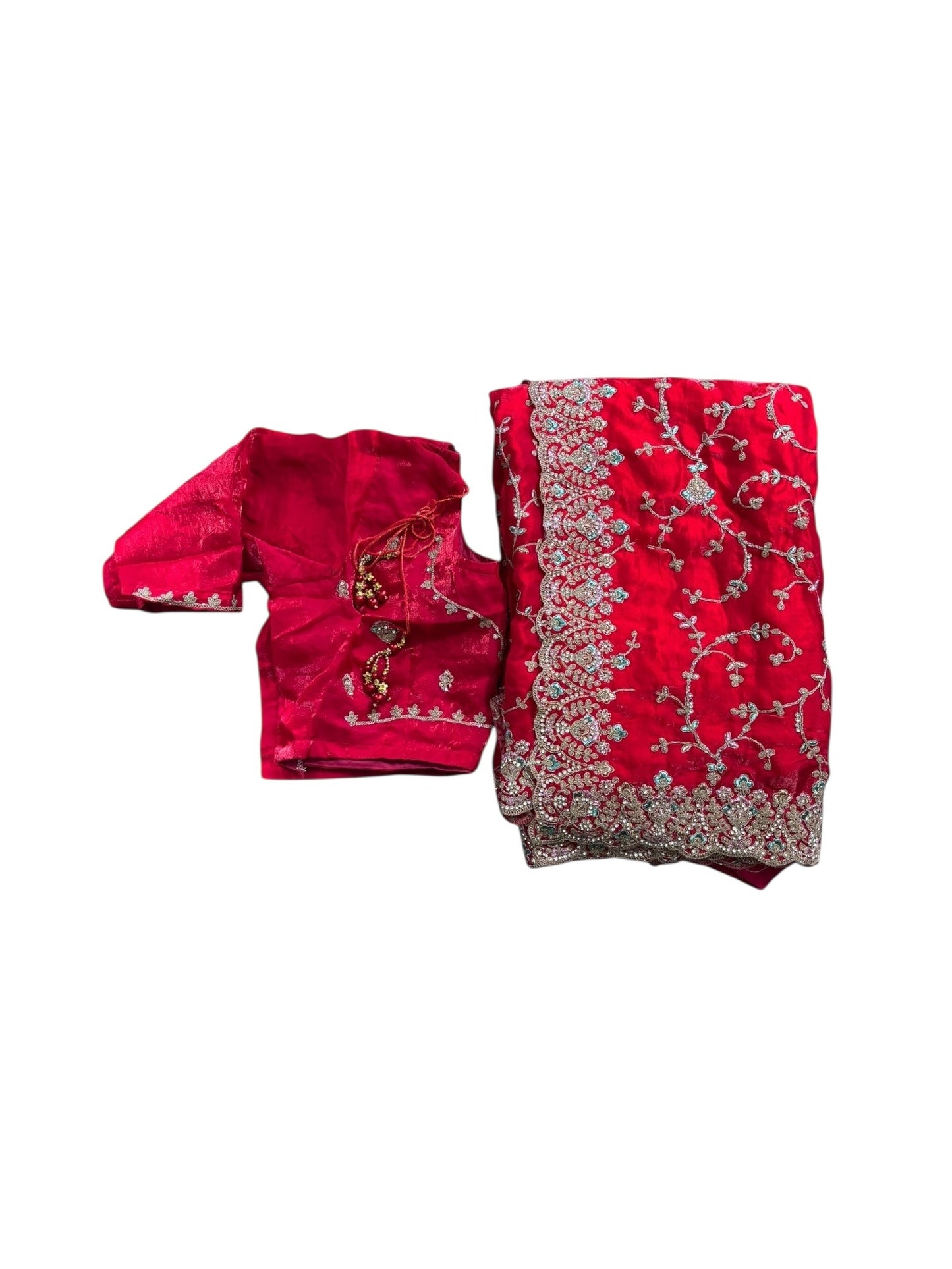 TRADITIONAL DESIGNER SAREE WITH READY BLOUSE– ETHNIC WEAR FOR WOMEN- 304