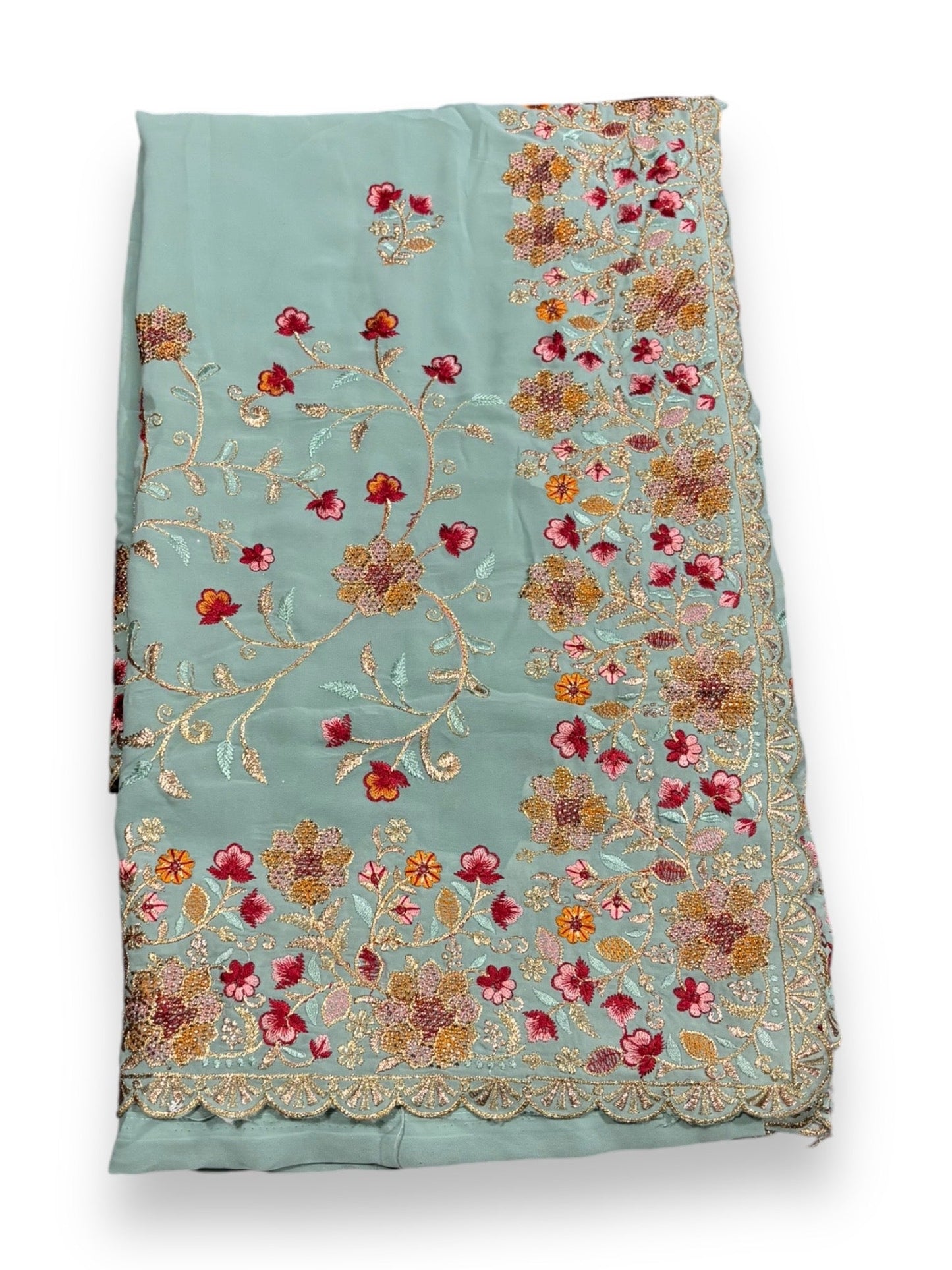 TRADITIONAL DESIGNER SAREE WITH READY BLOUSE - ETHNIC WEAR FOR WOMEN