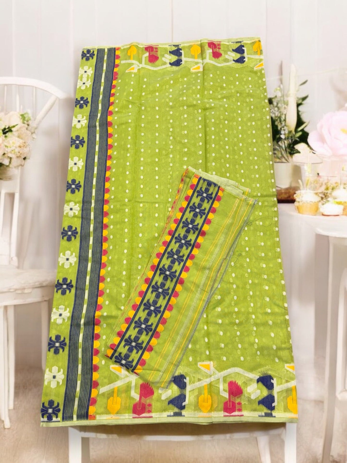 TRADITIONAL JAMDANI SAREE FOR A ETHNIC LOOK - INDIAN ETHNIC WEAR FOR WOMEN -04